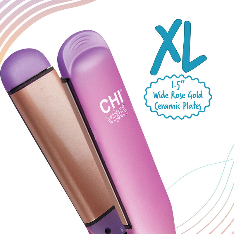 Vibes XL Curved Edge 1.5 Inch Hairstyling Iron, , large image number null